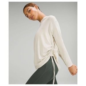 Lululemon Size 6 Women Pima Cotton Side-Cinch Long Sleeve Shirt 2-1